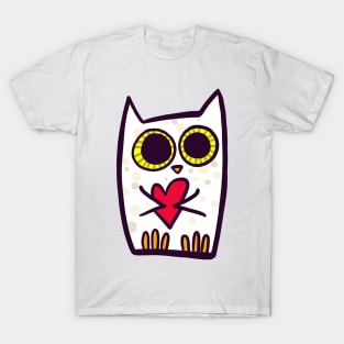 owl with heart T-Shirt